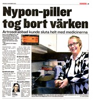 Nypon-piller tog bort värken